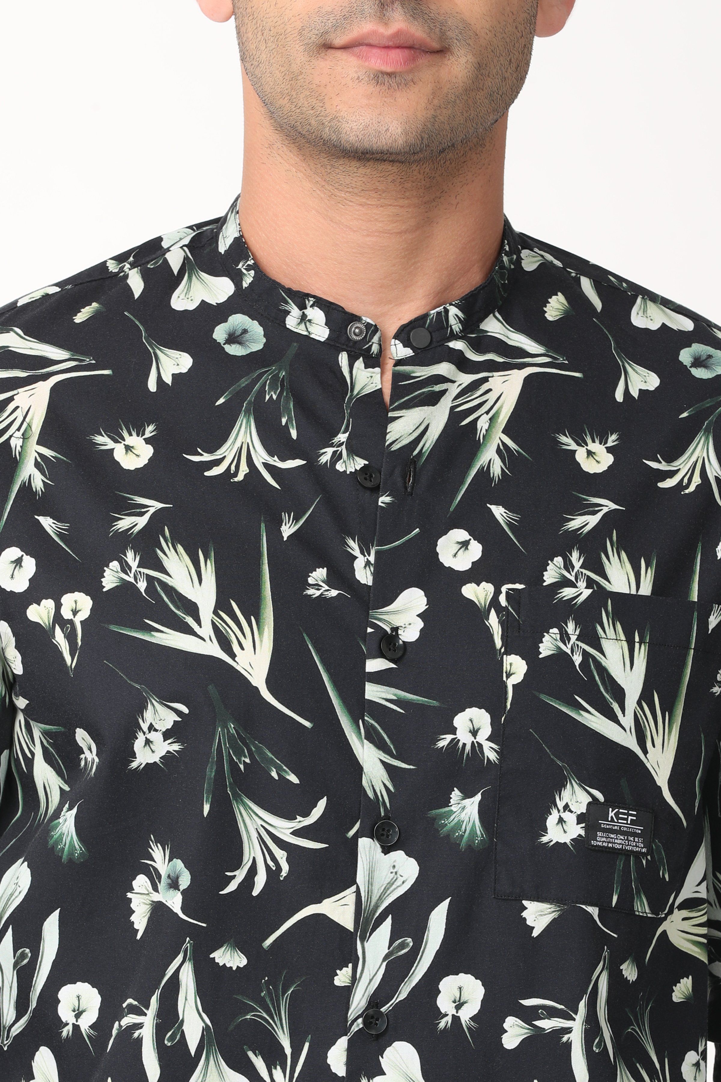 Floral Print Full Sleeve Shirt Shirts KEF 